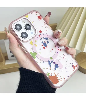 Чехол TPU+PC Flush with MagSafe для Apple iPhone 14 Pro Max (6.7") Baby pink