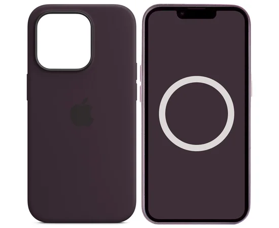 Чехол Silicone case (AAA) full with Magsafe and Animation для Apple iPhone 14 Pro Max (6.7") Фиолетовый / Elderberry