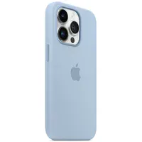 Чохол Silicone case (AAA) full with Magsafe для Apple iPhone 14 Pro Max (6.7") Синій / Sky