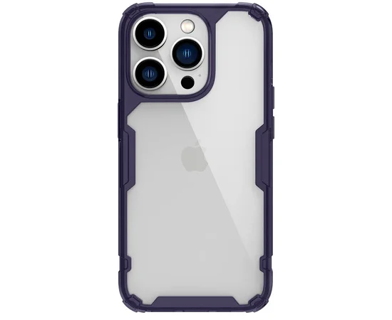 TPU чохол Nillkin Nature Pro Series для Apple iPhone 14 Pro Max (6.7") Темно-фіолетовий (прозорий)