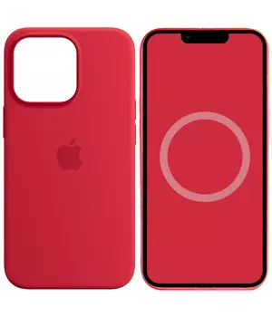 Чохол Silicone case (AAA) full with Magsafe and Animation для Apple iPhone 14 Pro Max (6.7") Червоний / Red