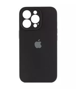 Чехол Silicone Case Full Camera Protective (AA) для Apple iPhone 14 Pro Max (6.7") Черный / Black