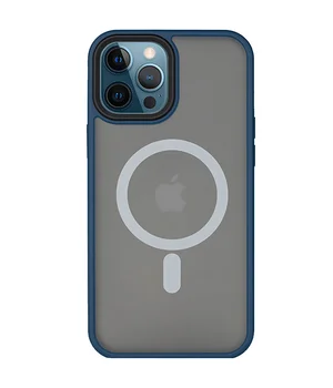 TPU+PC чехол Metal Buttons with MagSafe для Apple iPhone 14 Pro Max (6.7") Синий