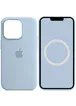 Чехол Silicone case (AAA) full with Magsafe and Animation для Apple iPhone 14 Pro Max (6.7") Голубой / Sky