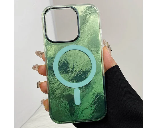 Чохол TPU Shiny Mountain (MagFit) для Apple iPhone 14 Pro Max (6.7") Green