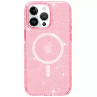 Чохол TPU Galaxy Sparkle (MagFit) для Apple iPhone 14 Pro Max (6.7") Pink+Glitter