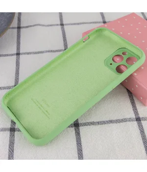 Чохол Silicone Case Full Camera Protective (AA) Apple iPhone 14 Pro Max (6.7") М'ятний / Mint