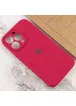 Чехол Silicone Case Full Camera Protective (AA) для Apple iPhone 14 Pro Max (6.7") Красный / Rose Red