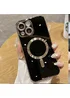 Силиконовый чехол "Luxury Plating" with MagSafe + стекло на камеру для Apple iPhone 15 Plus Черный