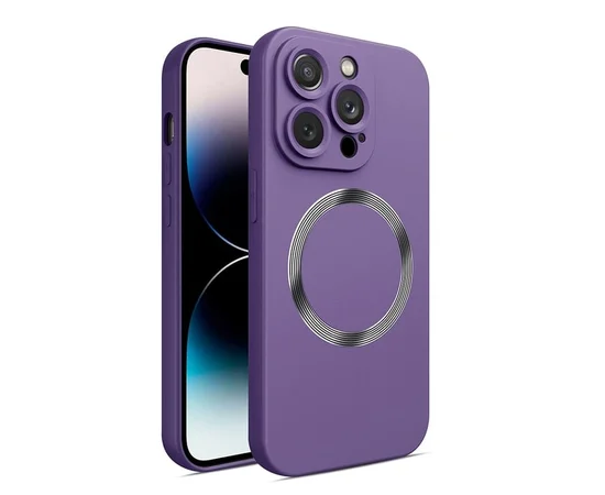 Силиконовый чехол Soft Touch Case with MagSafe для iPhone 14 Pro Фиолетовый