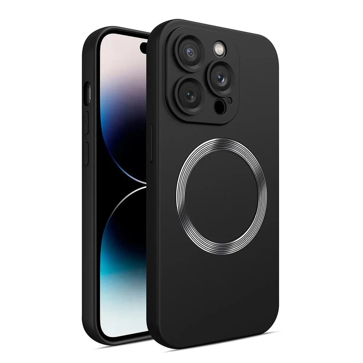 Силиконовый чехол Soft Touch Case with MagSafe для iPhone 14 Pro Черный