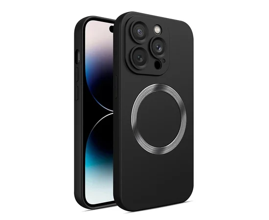 Силиконовый чехол Soft Touch Case with MagSafe для iPhone 14 Pro Черный