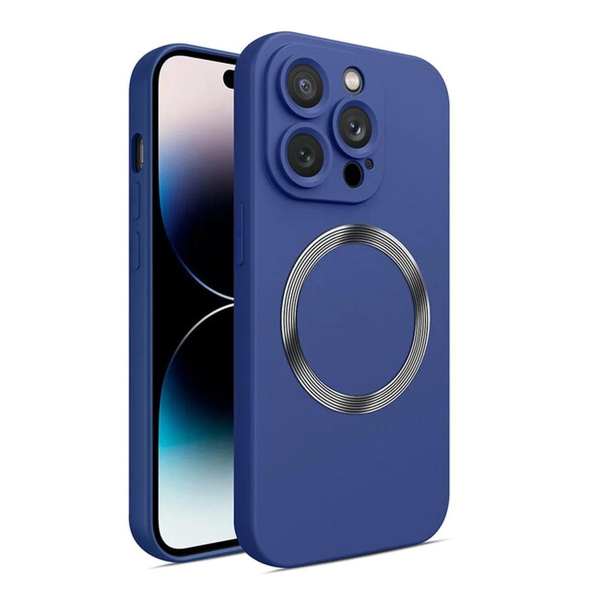 Силіконовий чохол Soft Touch Case with MagSafe для iPhone 14 Pro Синій