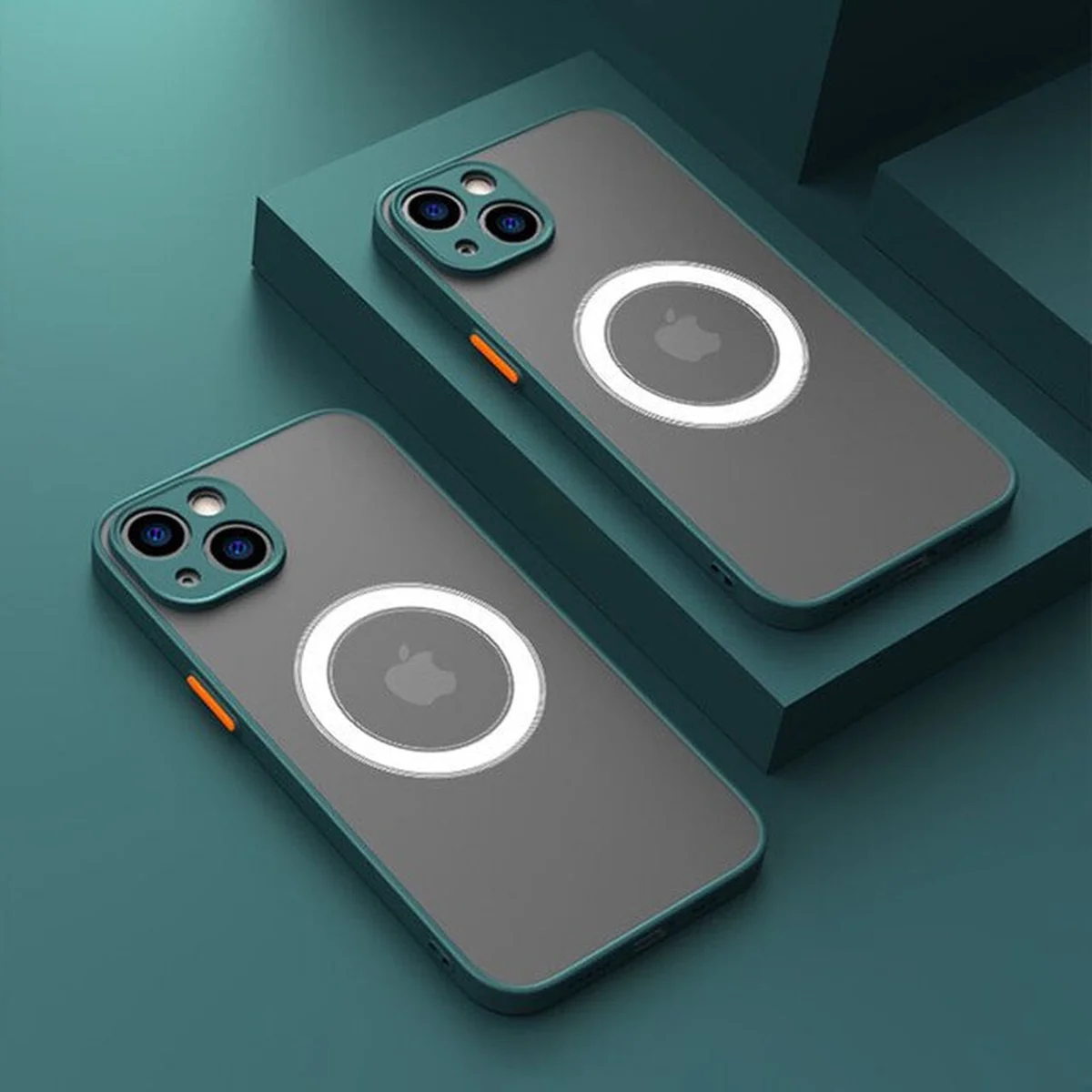 Силиконовый чехол "Armor Matte Cover" Case with MagSafe для iPhone 13 Зеленый