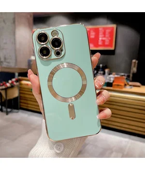 Силиконовый чехол "Luxury Plating" with MagSafe + стекло на камеру для Apple iPhone 11 Pro Бирюзовый Силиконовый чехол "Luxury Plating" with MagSafe + стекло на камеру для Apple iPhone 11 Pro Бирюзовый