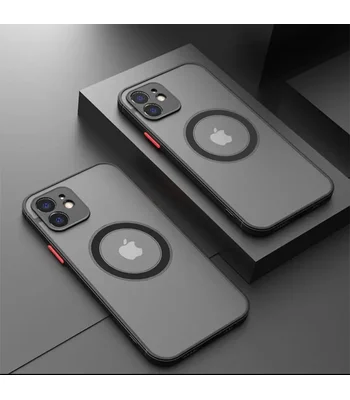 Силіконовий чохол "Armor Matte Cover" Case with MagSafe для iPhone 12 Чорний