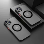 Силиконовый чехол "Armor Matte Cover" Case with MagSafe для iPhone 14 Plus Черный