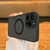 Силиконовый чехол "Armor Matte Cover" Case with MagSafe для iPhone 15 Pro Черный
