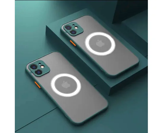 Силіконовий чохол "Armor Matte Cover" Case with MagSafe для iPhone 11 Зелений
