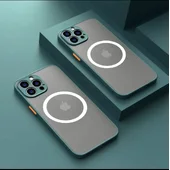 Силіконовий чохол "Armor Matte Cover" Case with MagSafe для iPhone 14 Pro Max Зелений