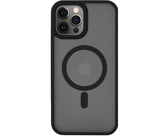 Силиконовый чехол "Steel button" with MagSafe для Apple iPhone 14 Pro Черный