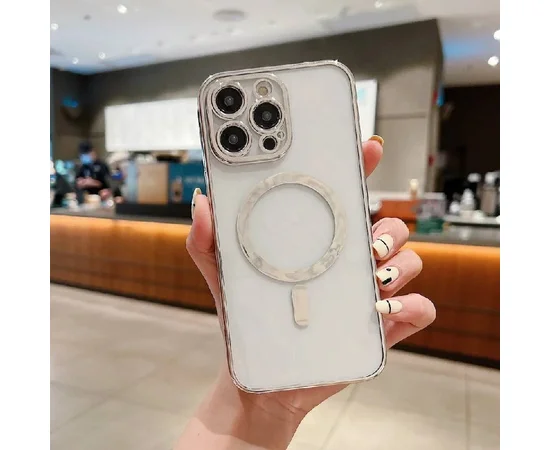 Чехол "Silver" Case with MagSafe для iPhone 12 Pro Max Серебро