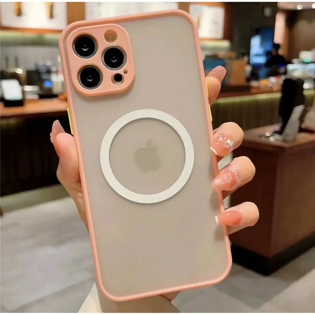 Силиконовый чехол "Armor Matte Cover" Case with MagSafe для iPhone 13 Pro Max Розовый