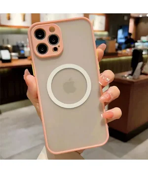 Силіконовий чохол "Armor Matte Cover" Case with MagSafe для iPhone 12 Pro Max Рожевий