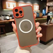 Силиконовый чехол "Armor Matte Cover" Case with MagSafe для iPhone 14 Pro Красный