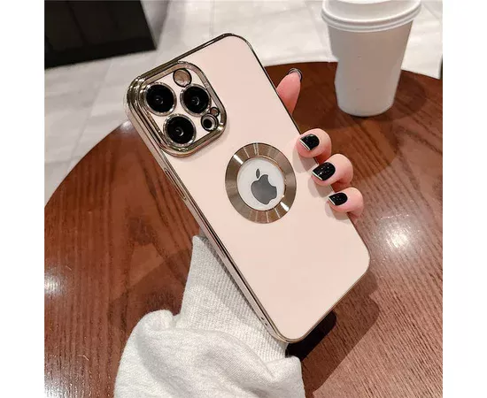 Силиконовый чехол "Luxury Plating Ring" для Apple iPhone 13 Pro Max Розовый 