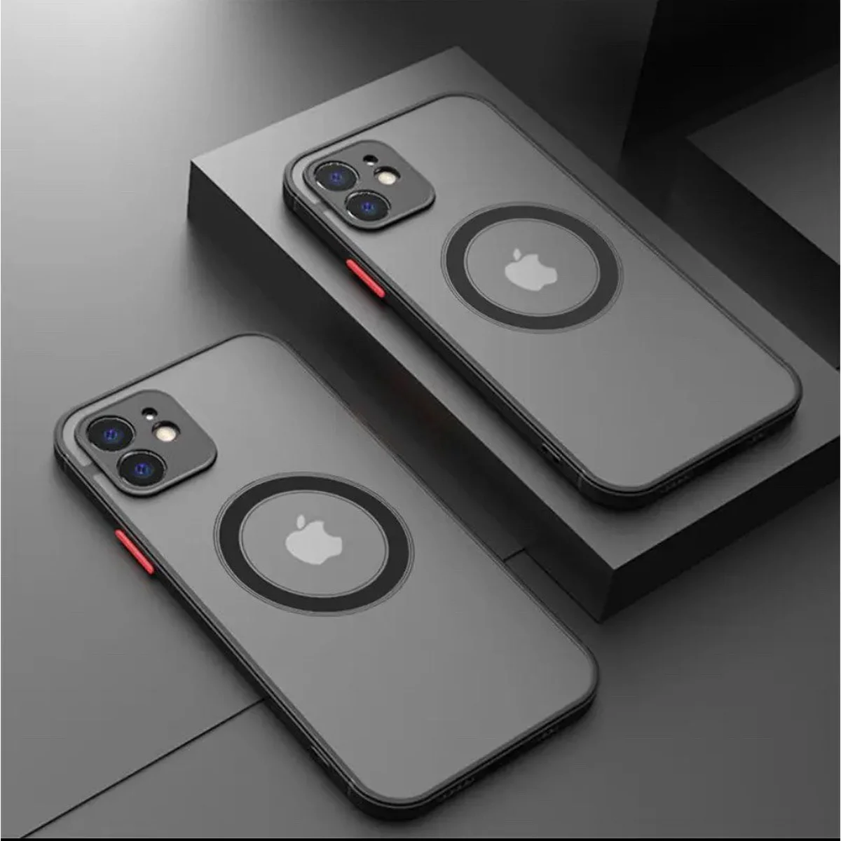 Силиконовый чехол "Armor Matte Cover" Case with MagSafe для iPhone 11 Черный