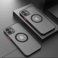 Силиконовый чехол "Armor Matte Cover" Case with MagSafe для iPhone 11 Черный