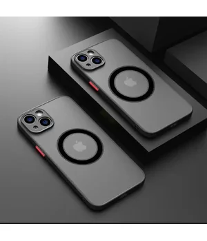 Силиконовый чехол "Armor Matte Cover" Case with MagSafe для iPhone 15 Черный