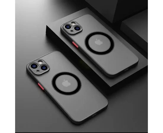 Силіконовий чохол "Armor Matte Cover" Case with MagSafe для iPhone 15 Чорний