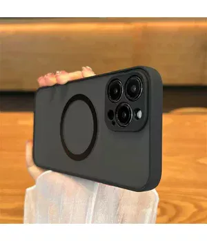 Силиконовый чехол "Armor Matte Cover" Case with MagSafe для iPhone 12 Pro Max Черный