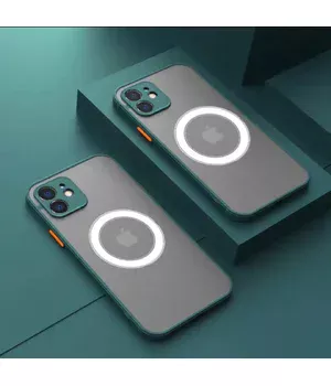 Силиконовый чехол "Armor Matte Cover" Case with MagSafe для iPhone 12 Зеленый Силиконовый чехол "Armor Matte Cover" Case with MagSafe для iPhone 12 Зеленый