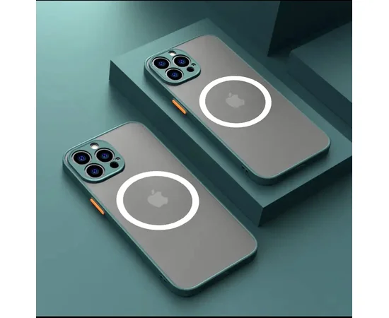 Силіконовий чохол "Armor Matte Cover" Case with MagSafe для iPhone 14 Pro Зелений