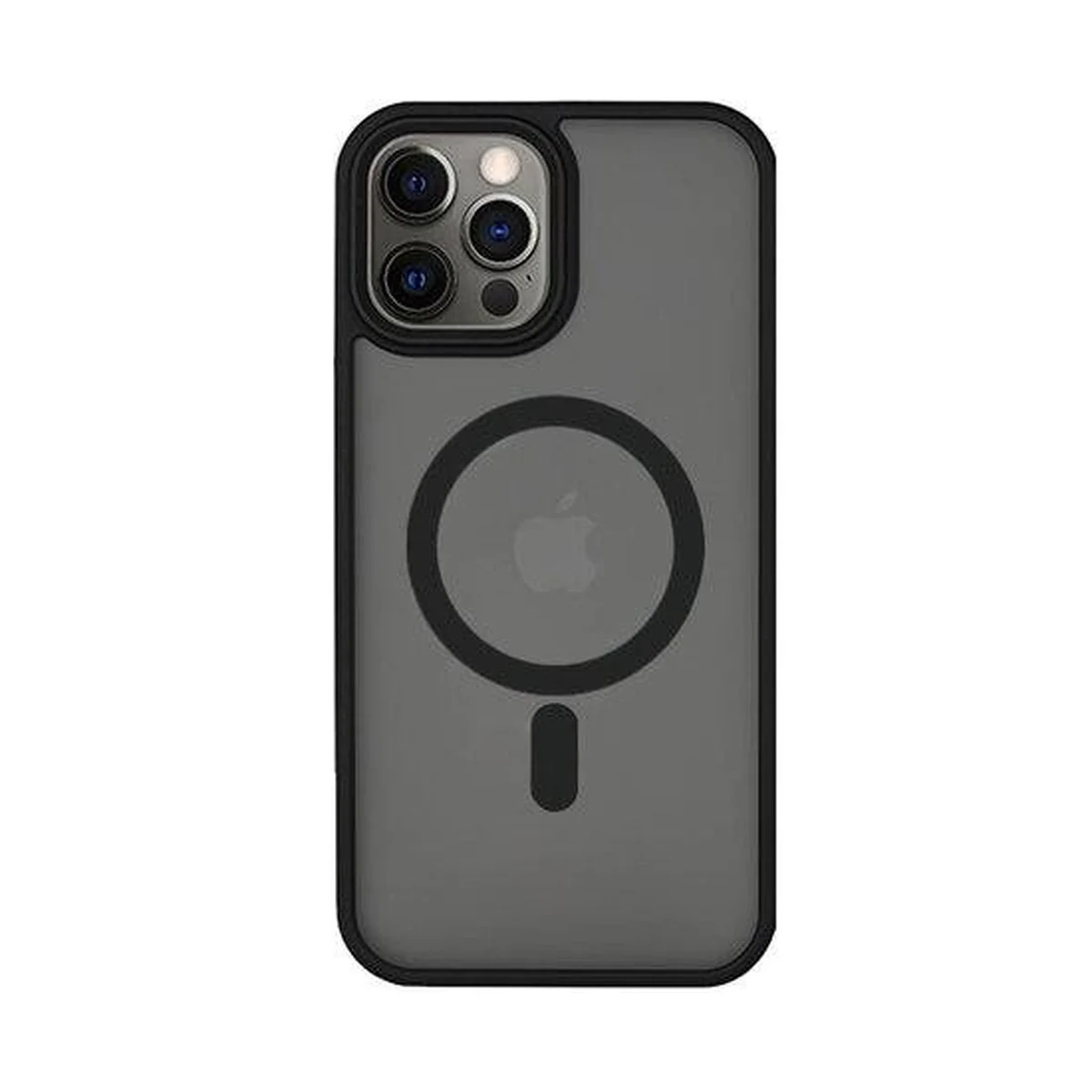 Силіконовий чохол "Steel button" with MagSafe для Apple iPhone 14 Pro Чорний