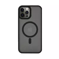 Силіконовий чохол "Steel button" with MagSafe для Apple iPhone 14 Pro Чорний