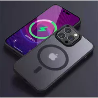 Силіконовий чохол "Steel button" with MagSafe для Apple iPhone 14 Pro Чорний