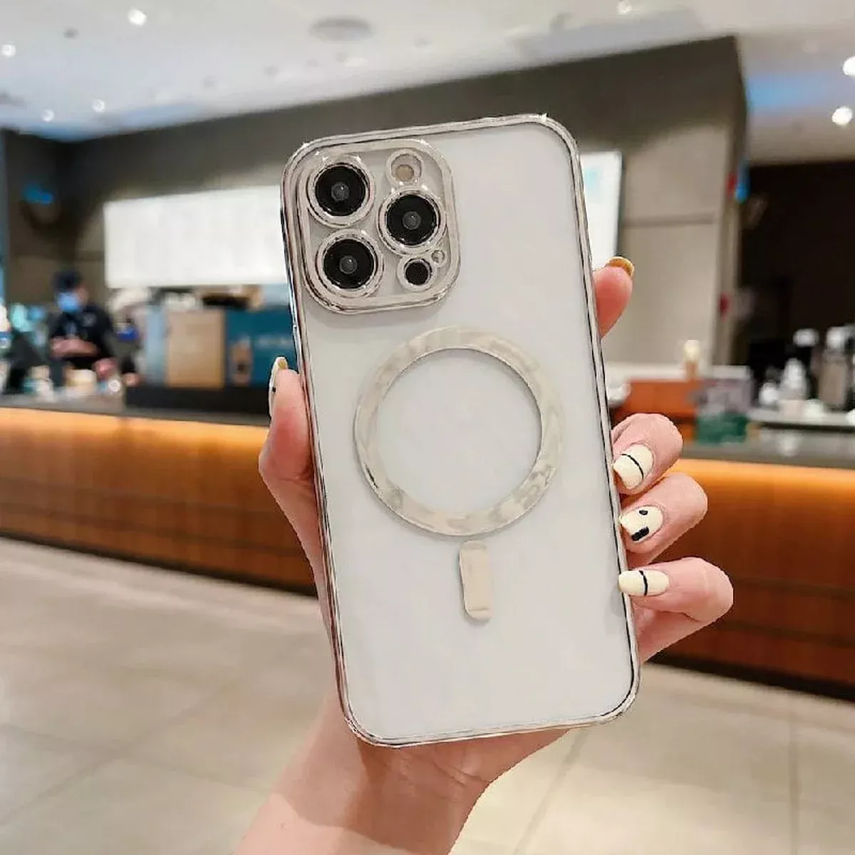 Чехол "Silver" Case with MagSafe для iPhone 13 Pro Серебро