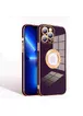 Силиконовый чехол "Luxury Plating Ring" для Apple iPhone 13 Pro Max Фиолетовый