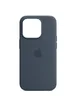 Чехол Silicone case (AAA) full with Magsafe and Animation для Apple iPhone 14 Pro (6.1") Синий / Storm Blue