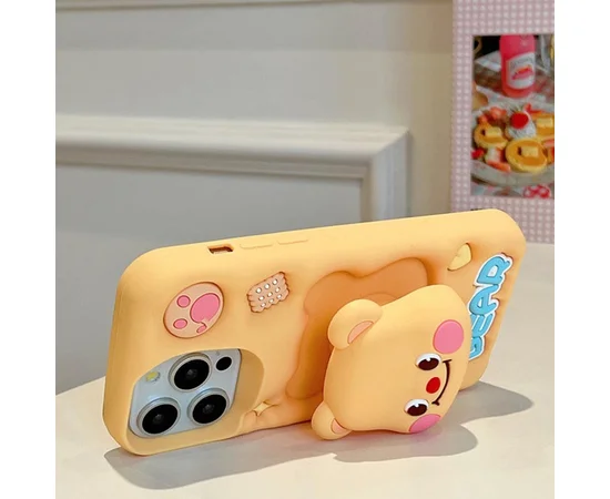 Силиконовый чехол Funny 3D для Apple iPhone 14 Pro (6.1") Little bear