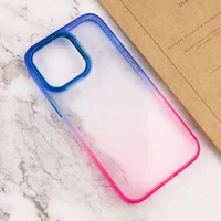 Чехол TPU+PC Fresh sip series для Apple iPhone 14 Pro (6.1") Розовый / Синий