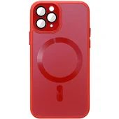 Чехол TPU+Glass Sapphire Midnight with MagSafe для Apple iPhone 14 Pro (6.1") Красный / Red