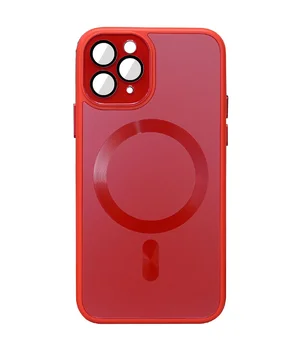 Чохол TPU+Glass Sapphire Midnight with MagSafe для Apple iPhone 14 Pro (6.1") Червоний / Red