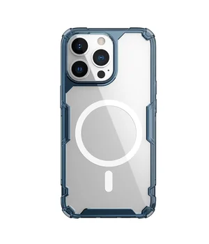 TPU чохол Nillkin Nature Pro Magnetic для Apple iPhone 14 Pro (6.1") Синій (прозорий)