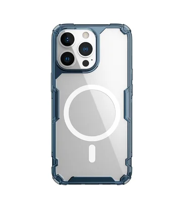 TPU чохол Nillkin Nature Pro Magnetic для Apple iPhone 14 Pro (6.1") Синій (прозорий)