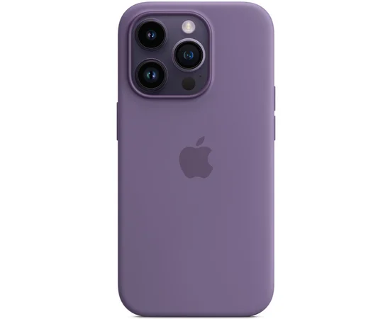 Чехол Silicone case (AAA) full with Magsafe для Apple iPhone 14 Pro (6.1") Фиолетовый / Iris